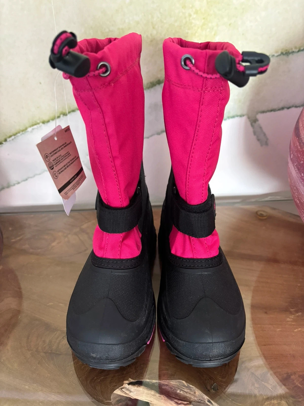 Roze zwarte meisjes Kamik na-ski sneeuwlaarzen 32 – photo 3